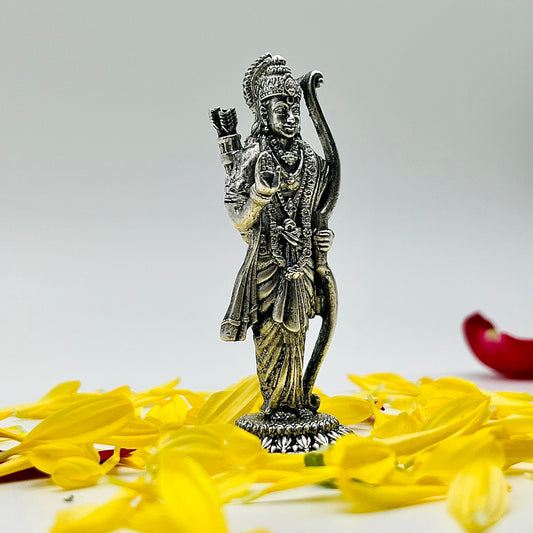 Pure 925 Silver Lord Rama Idol or Miniature with fine details | 70 mm