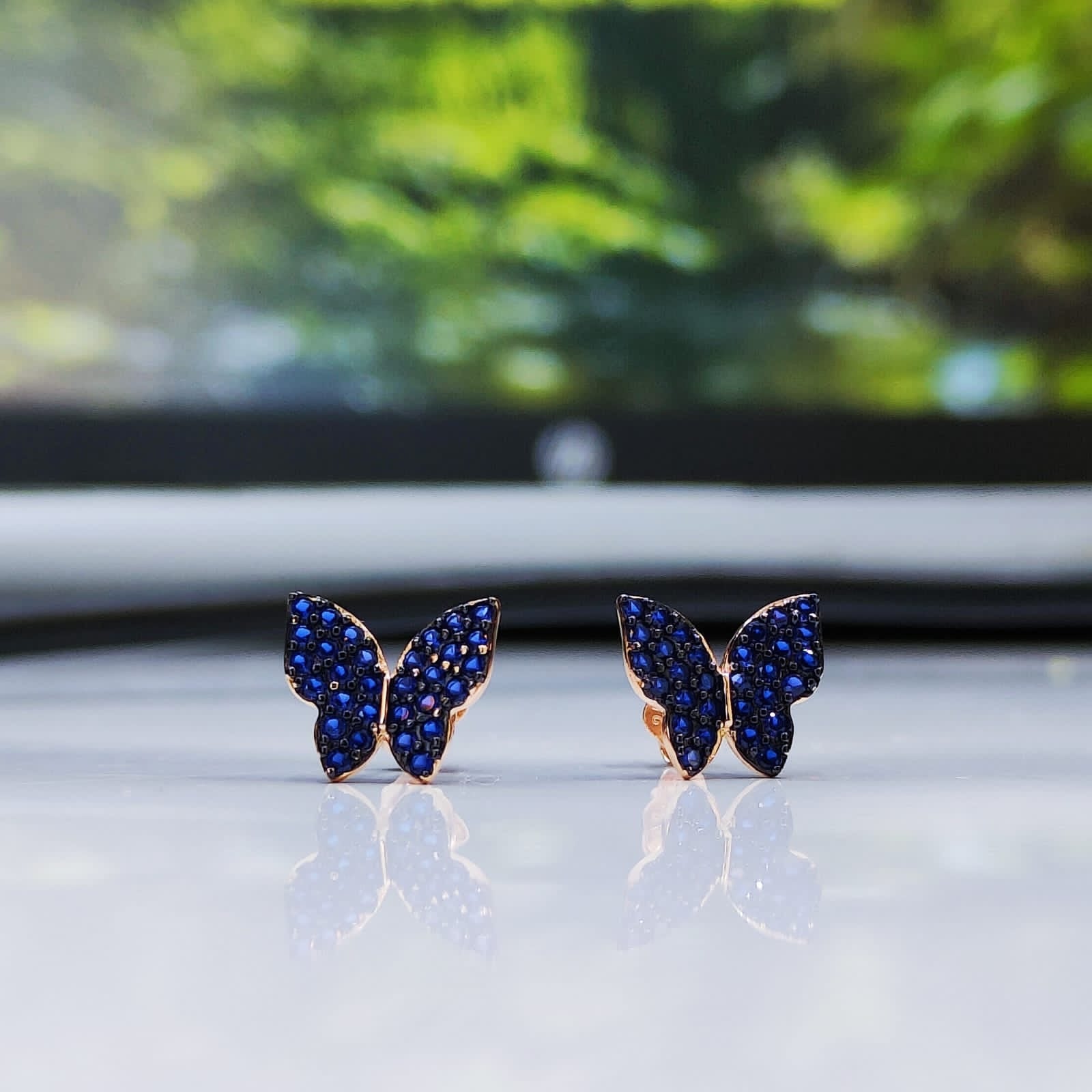 Sterling Silver Butterfly earrings. Stud Post Blue Opal wings Earrings, Bug  Jewelry, Fast Free Shipping. Rhodium plated. gift for her - Jewelry Network  Inc